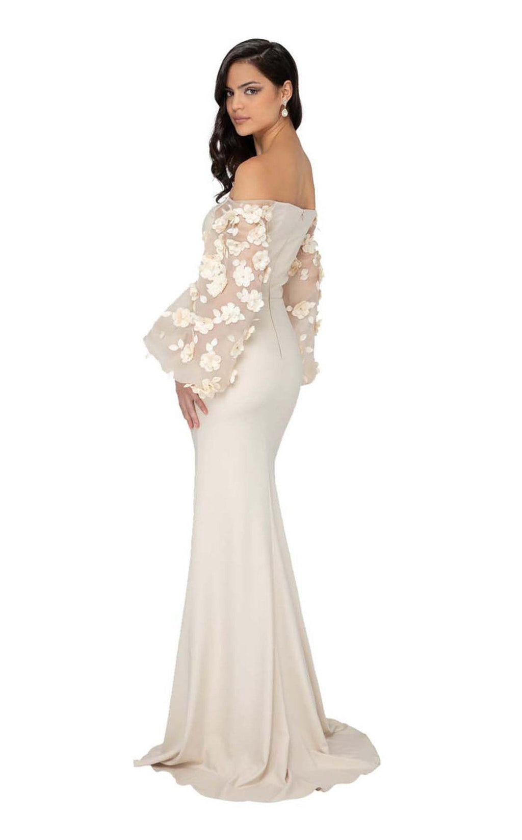Terani Couture 1911E9128 Organza Sleeves Evening Dress