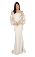 Terani Couture 1911E9128 Organza Sleeves Evening Dress