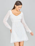 Lara Dresses 51116 Long Sleeve Midi Wedding Dress