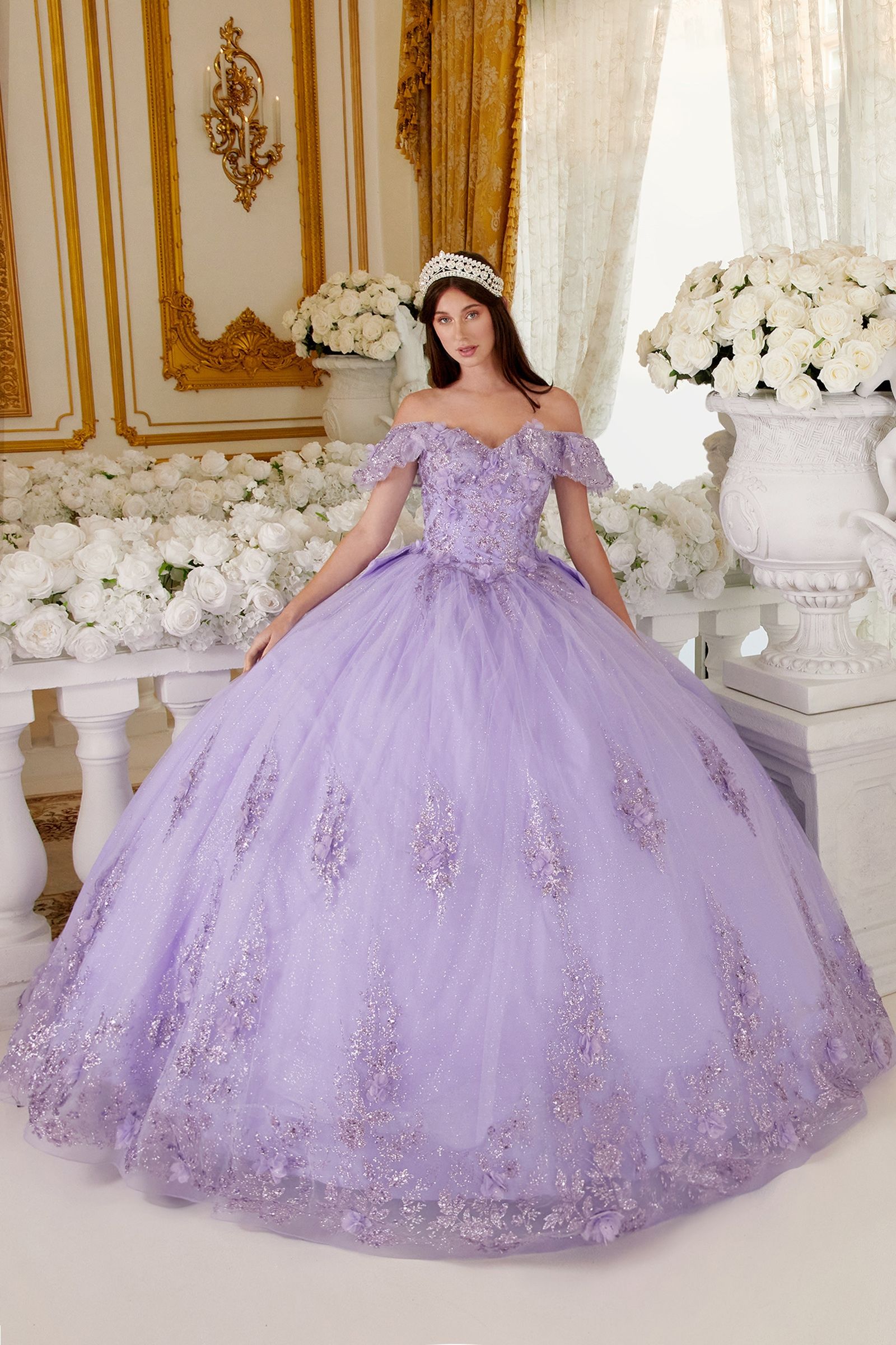 Long Ball Gown Quinceañera Dress by LaDivine 15701