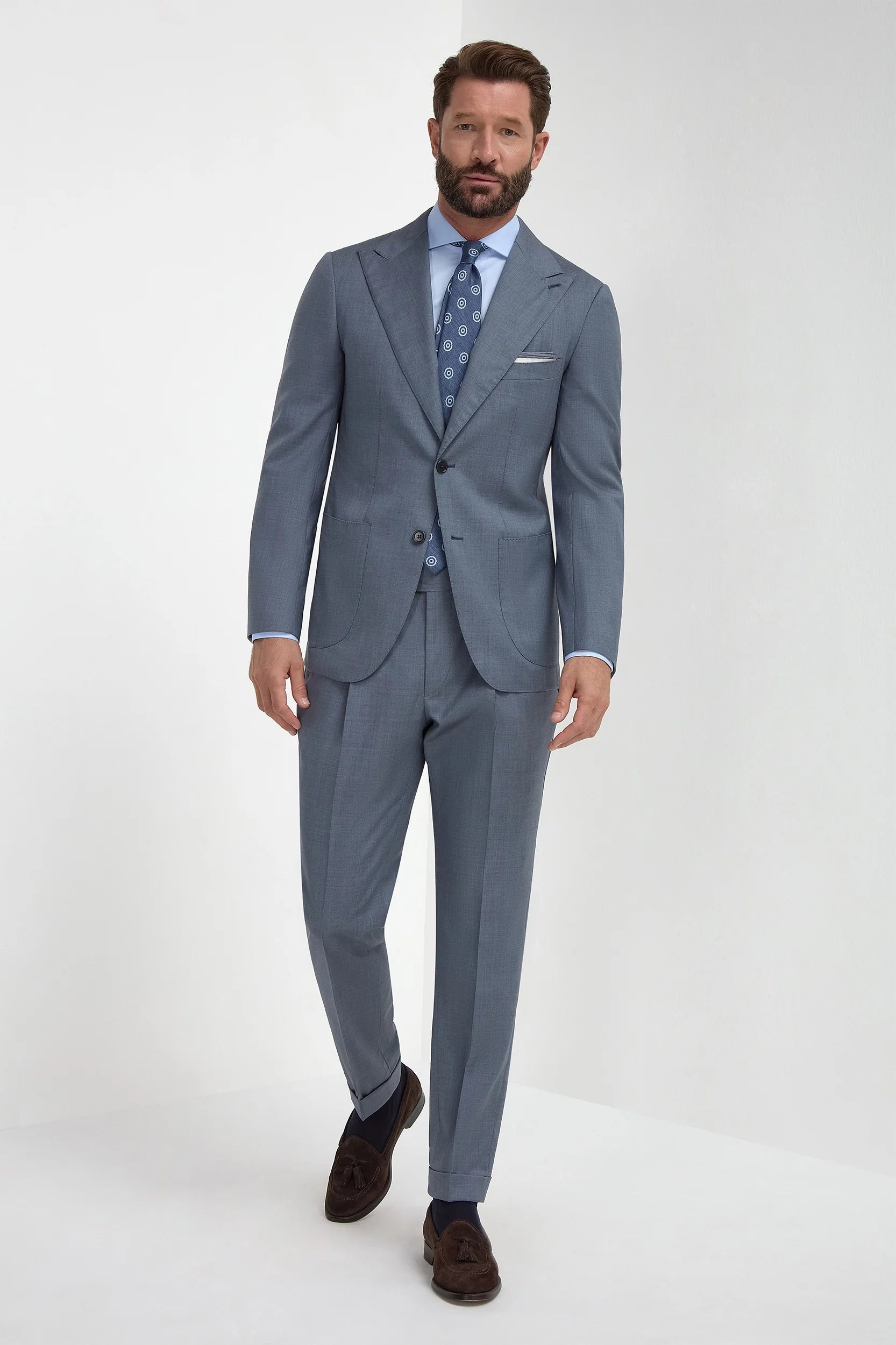 Dusty blue suit - Made in Italy
