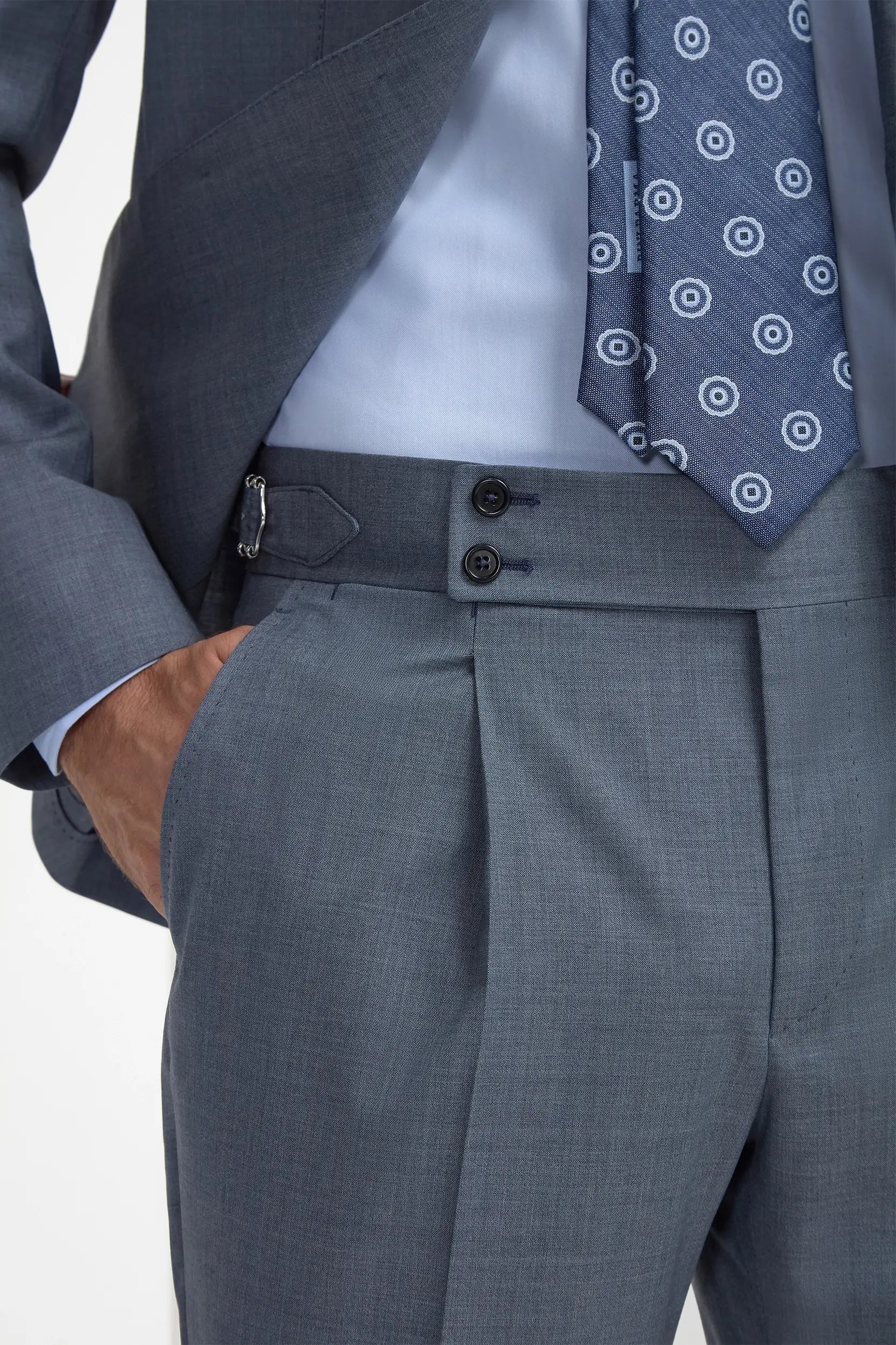 Dusty blue suit - Made in Italy