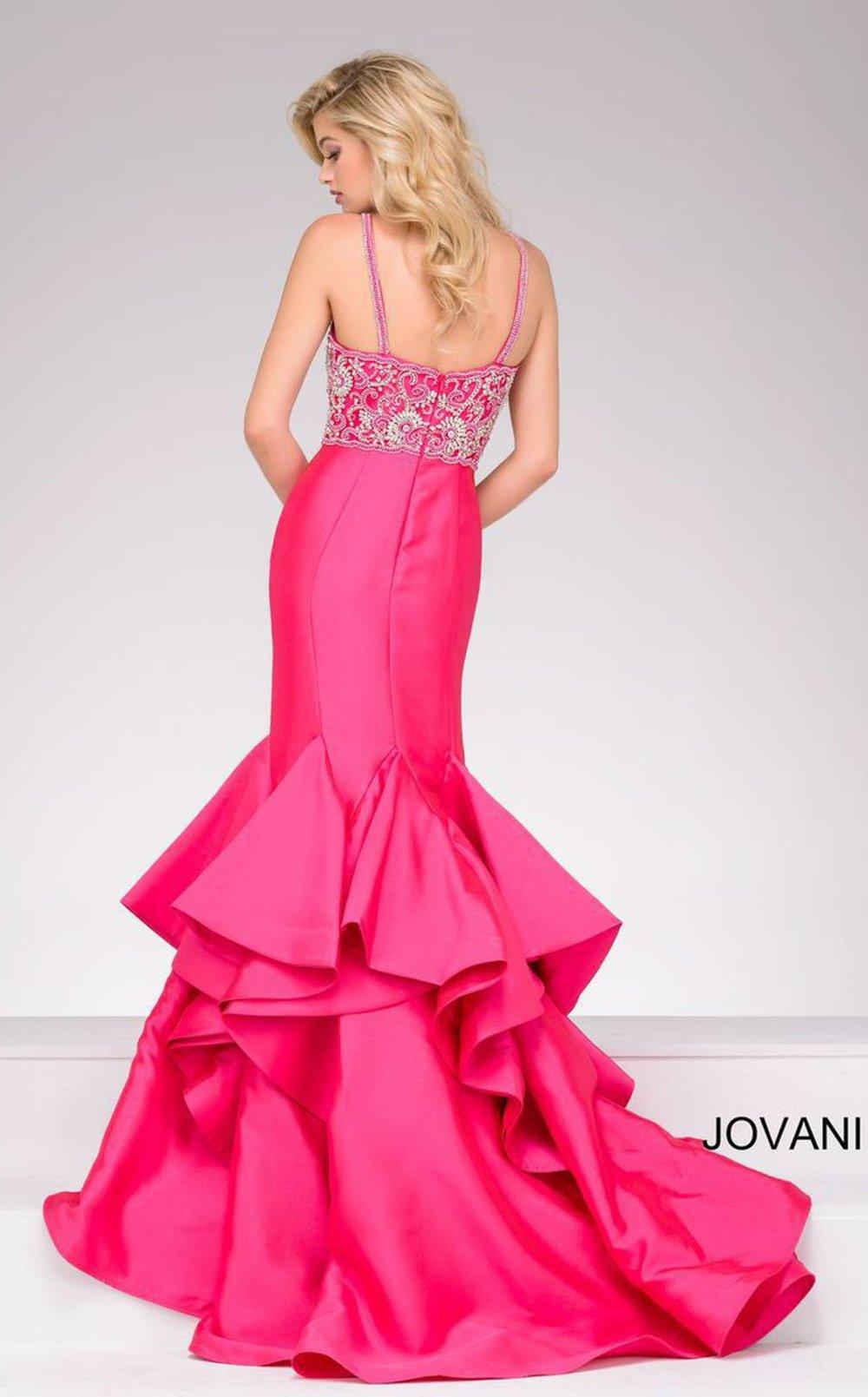 Jovani 32355 Crystal Embellished Long Mermaid Prom Dress