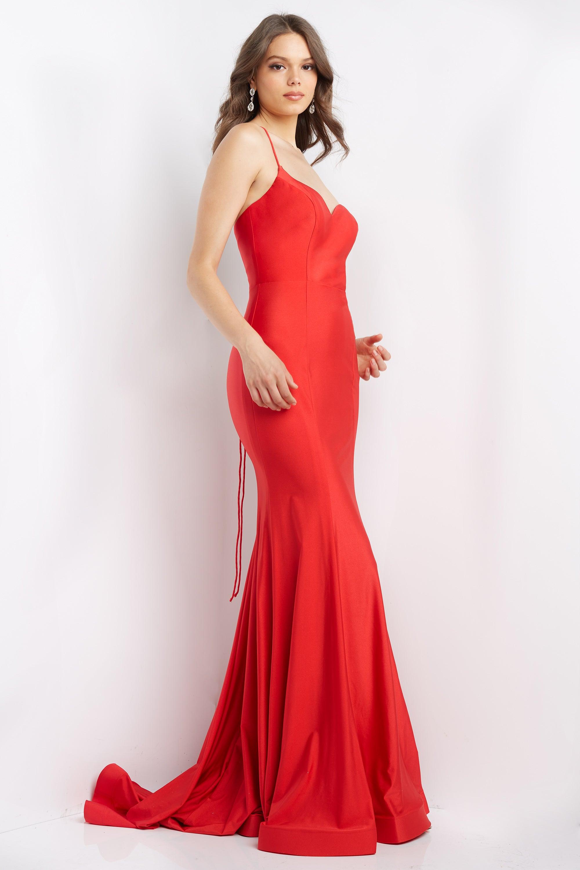 Jovani 07643 Long Spaghetti Strap Prom Dress