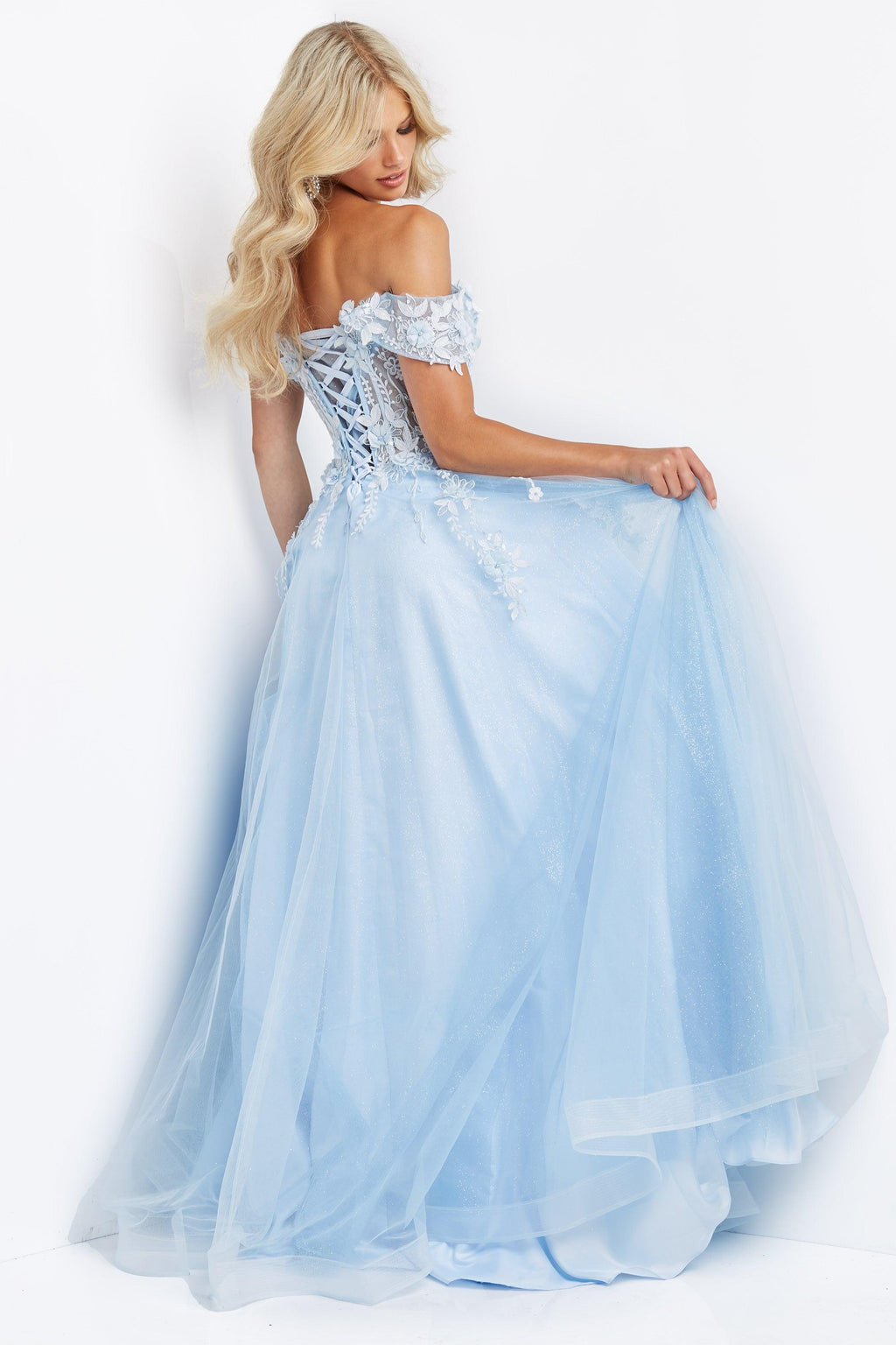 Jovani 08295 Off the Shoulder Long Prom Dress