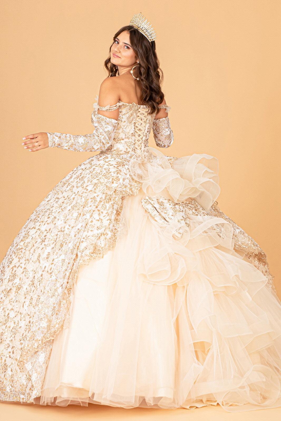 Long Ball Gown Quinceanera Dress