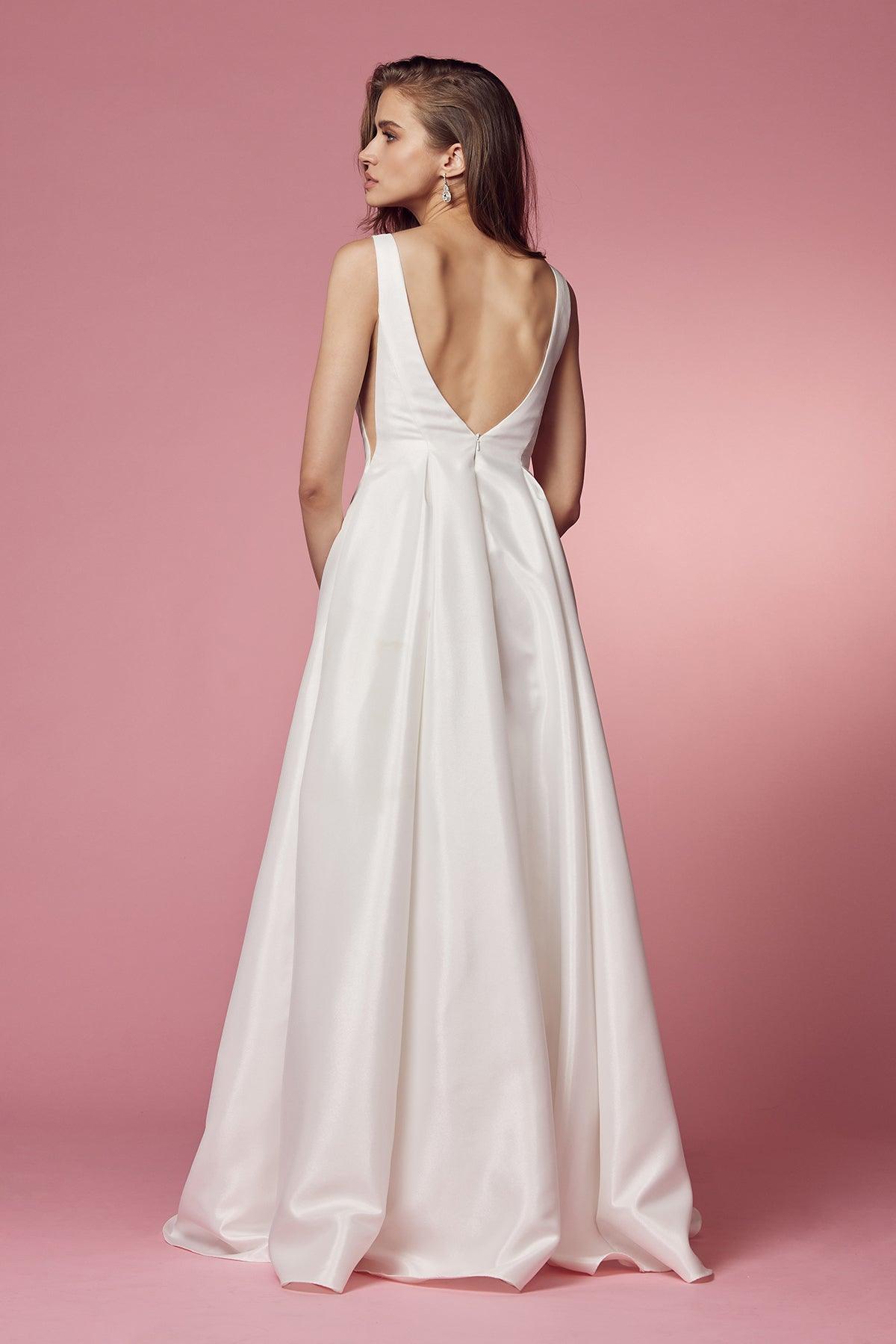 Long Formal Sleeveless Wedding Dress