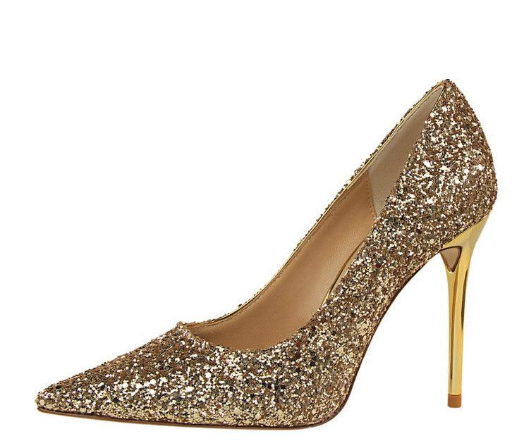 Wedding High Heels Poited Toe Bridal Shoes