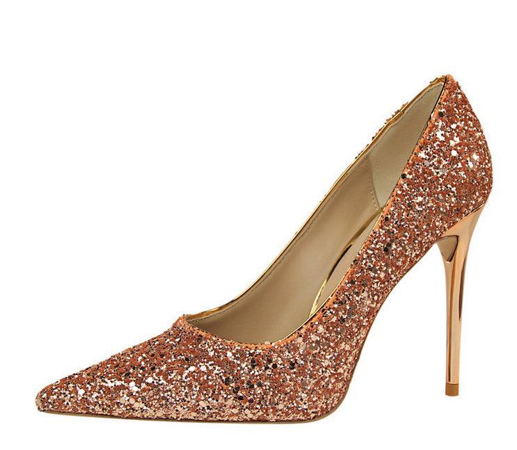 Wedding High Heels Poited Toe Bridal Shoes