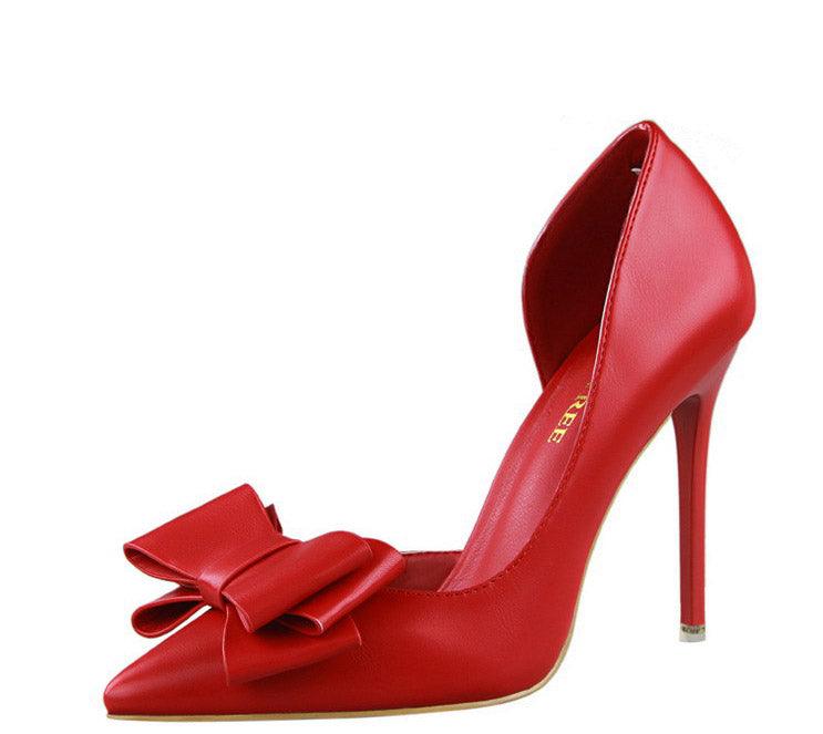 Women's Hollow Pointed Toes High Heels Bridal Shoes